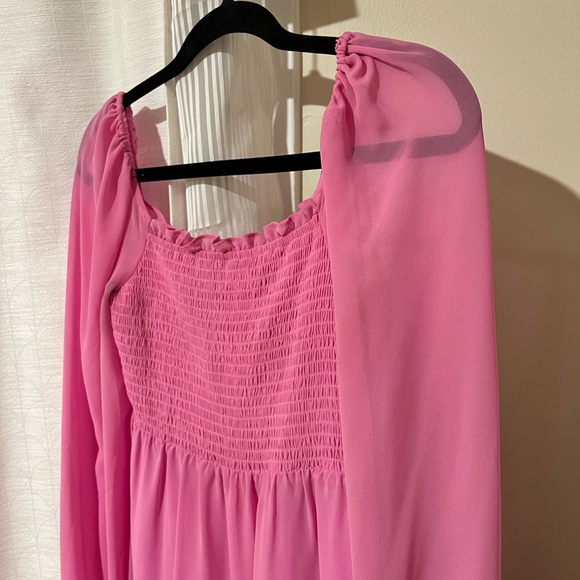 SIMONS - Pink Ruched Dress - Size Small - Picture 3 of 4